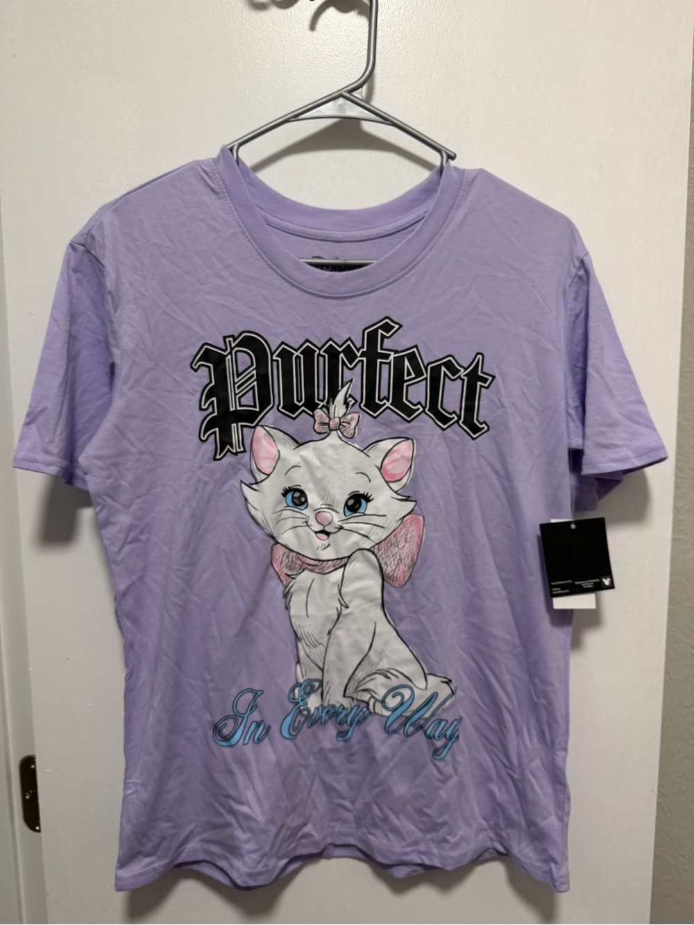 Disney Lavender 'Purrfect' Cat Graphic Tee